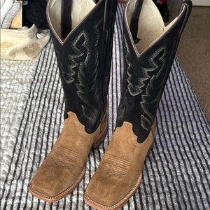 Justin palisade Black and Brown Cowboy Boots